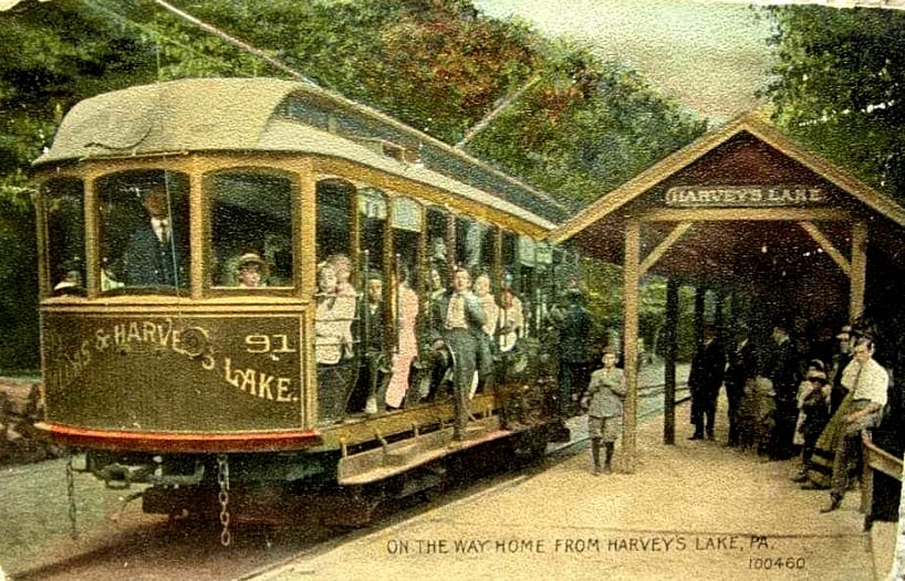The trolley at Harveys Lake (Mary Gabriel)