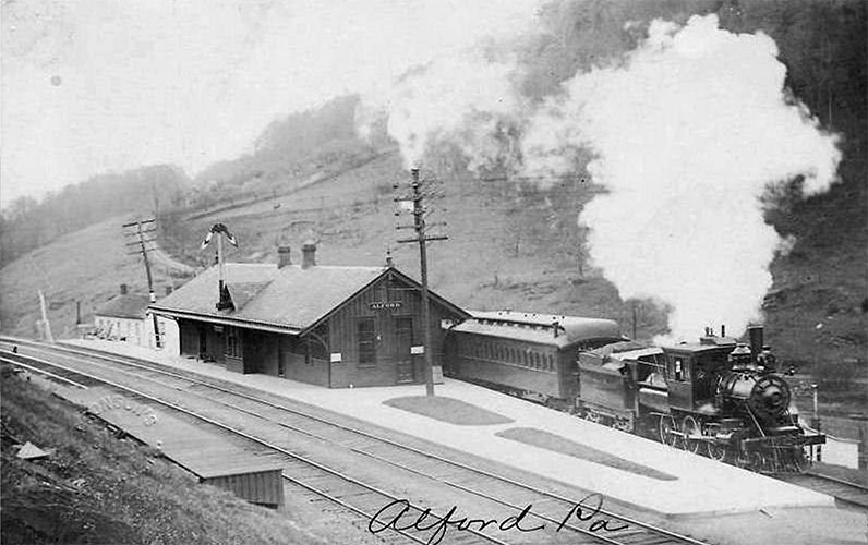 Railroad station at Alford, Susquehanna County, PA